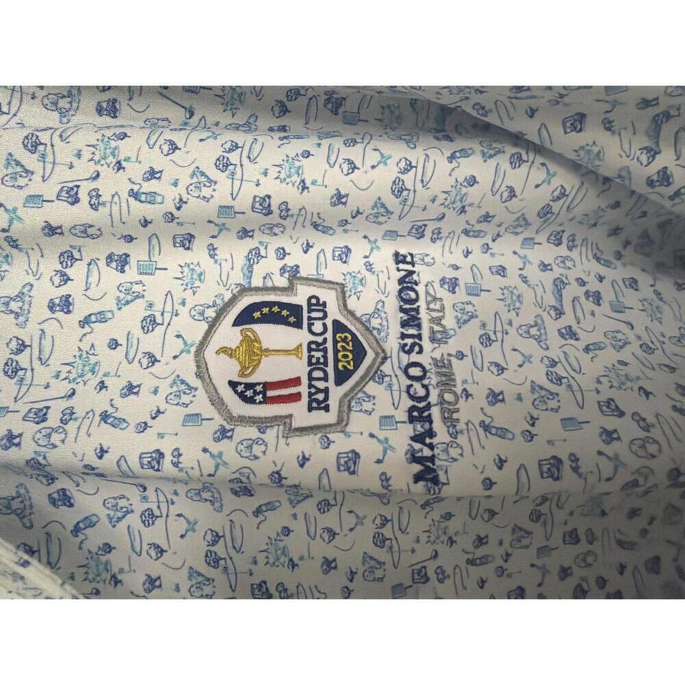 Peter Millar Ryder Cup 2023 Marco Simone Rome Italy Polo Shirt Large - Picture 3 of 4